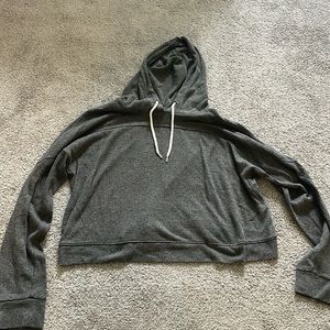 Gray cropped womens sweatshirt